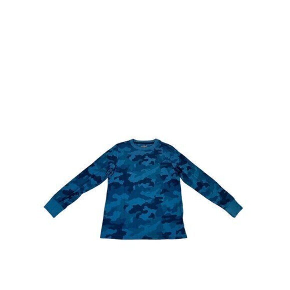 Cat & Jack Boys Blue Camo Long-Sleeve Shirt M (8/10) Cotton Blend